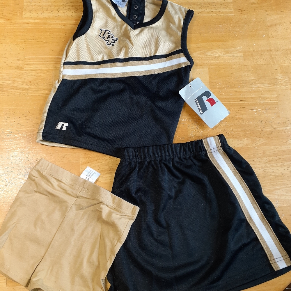 Russell UCF Knights Girls 3 Pc Cheerleader Outfit